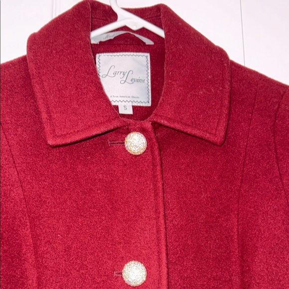 Lady day coat with jeweled buttons Wool Blend Coat size S - Picture 5 of 10